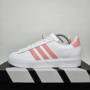 New adidas Grand Court Cloudfoam 'White Semi Pink Spark' Women's Shoes Size 6.5